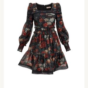 Ivy City Co Dark Floral Long Sleeve Dress